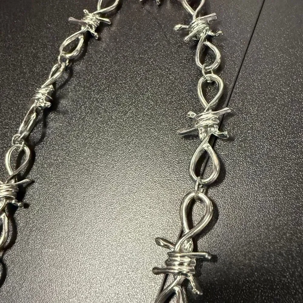 Source Unknown silver barbed